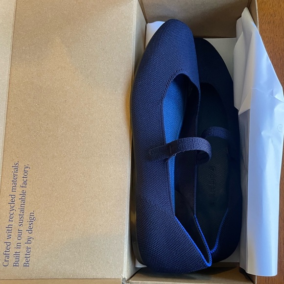 Rothy’s Square Mary Jane Flat Size 10 Navy - Worn Once - Picture 5 of 9